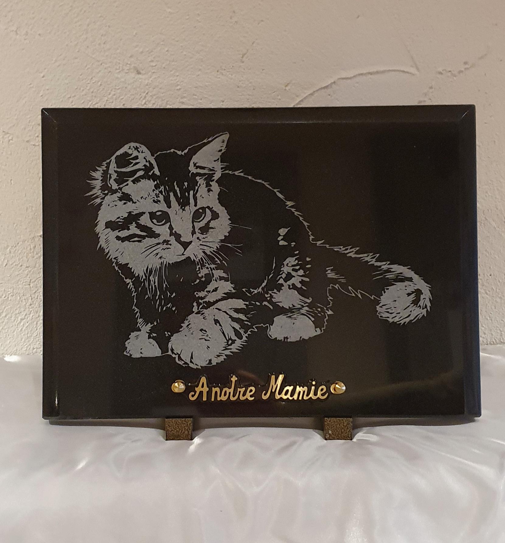 Plaque Granit noir Gravée 